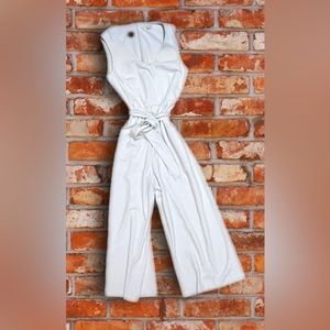 White Belted Jumpsuit